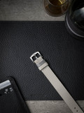 white bone leather nato strap