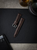 Vintage brown leather watch strap - Bas and Lokes