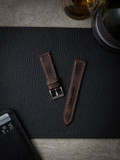 Vintage brown leather watch strap - Bas and Lokes