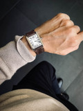 Cartier Tank Brown Leather Watch Strap Bas and Lokes