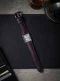 Cartier Tank Solo Purple leather watch strap - bas and lokes