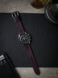 Purple leather watch strap - Bas and Lokes