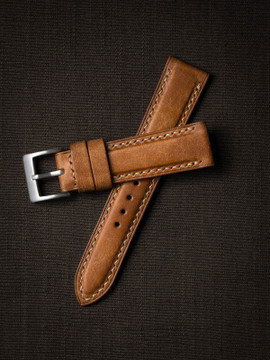 Tan leather watch straps Bas and Lokes