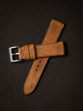 Tan leather watch strap - Bas and Lokes 