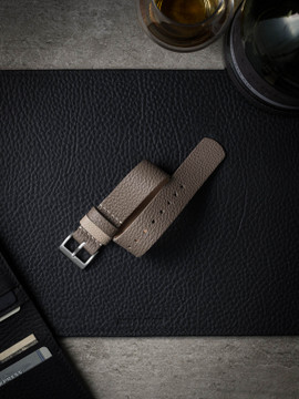 Taupe Leather NATO Watch Strap - Bas and Lokes