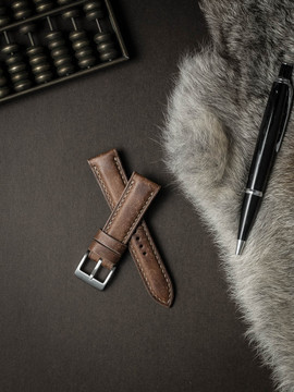 Havana Tan Leather Watch Strap - Bas and Lokes