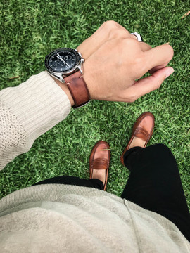 Russet Padded Italian Vintage Leather Watch Band