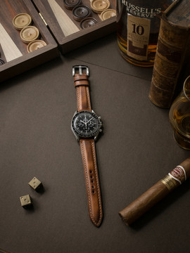 Bourbon Tan Leather Watch Strap - Bas and Lokes