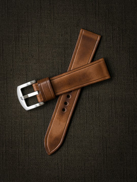 Bourbon Tan Leather Watch Strap - Bas and Lokes