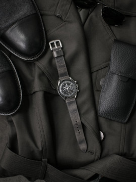 "Bronx" Ghost Grey Handcrafted Leather Watch Strap