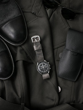 Grey Leather NATO Strap - Bas and Lokes