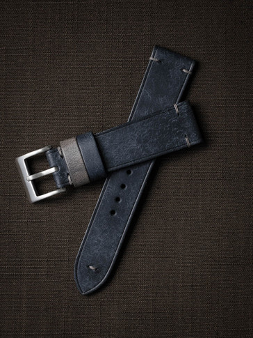 "Hollister" Marine Blue Leather Watch Strap