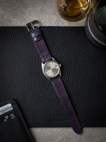 Rolex Datejust 1601 Purple Ostrich Watch Strap - Bas and Lokes