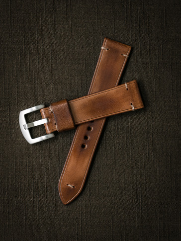 Bourbon Tan Leather Watch Strap - Bas and Lokes