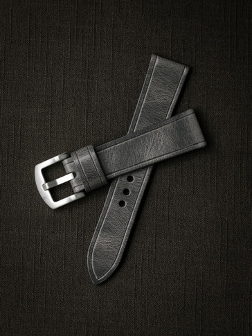 Bas and Lokes grey handcrafted leather watch strap