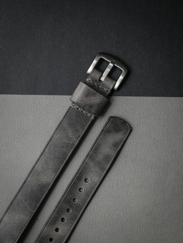 Grey Leather NATO Strap - Bas and Lokes