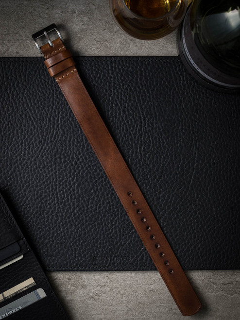 Tan Single Pass One-Piece Strap - Bas and Lokes