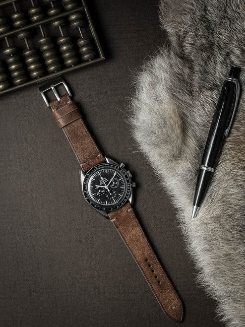 Omega Speedmaster Tan Leather Watch Strap - Bas and Lokes