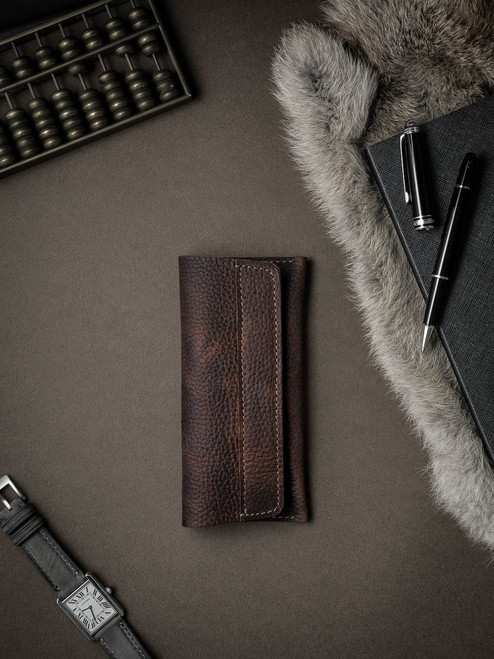 Burgundy  Leather Watch Wallet - Bas and Lokes Burgundy  Leather Watch Wallet - Bas and Lokes