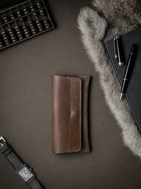 Tan Suede Watch Wallet - Bas and Lokes Tan Suede Watch Wallet - Bas and Lokes