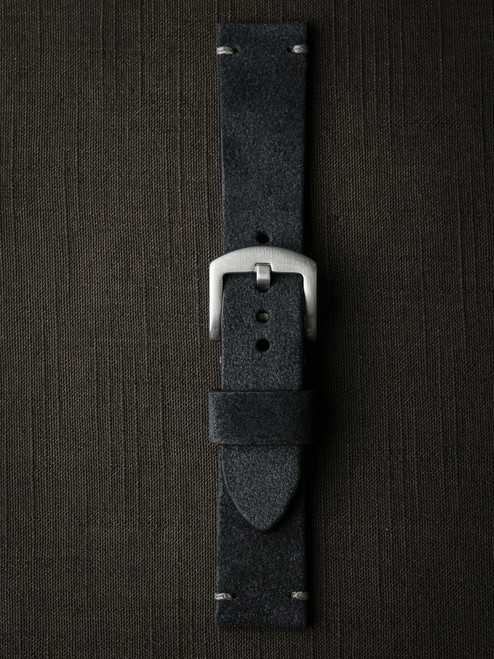 Blue Suede Watch Strap - Bas and Lokes