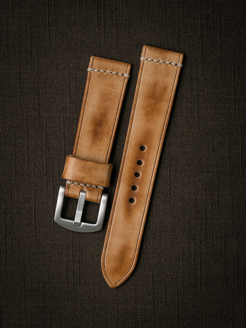 Handcrafted natural leather watch strap - Bas and Lokes