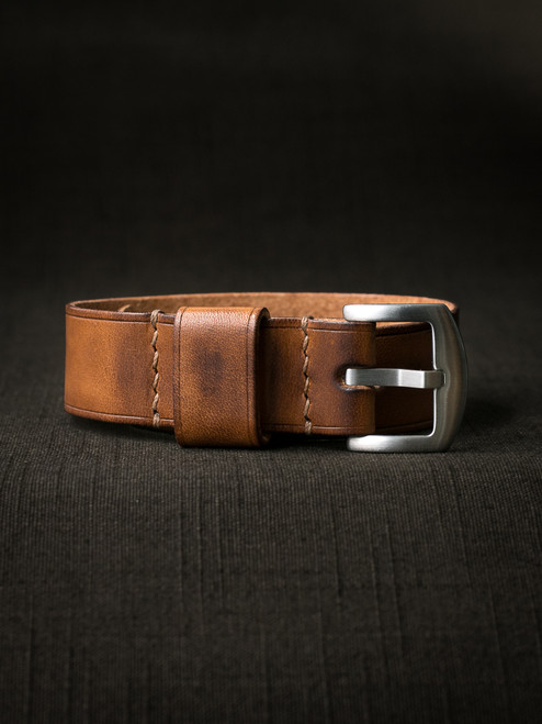 Vintage Tan Leather NATO Watch Strap - Bas and Lokes