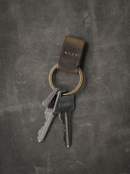 "Guardian" Brown Oil Tan Handmade Leather Key Fob "Guardian" Brown Oil Tan Handmade Leather Key Fob