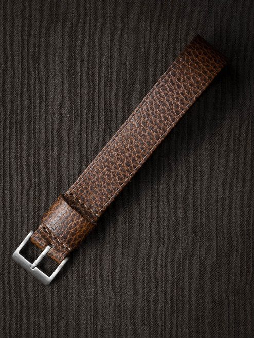 Whiskey Leather Single Pass Watch Strap - Bas and Lokes