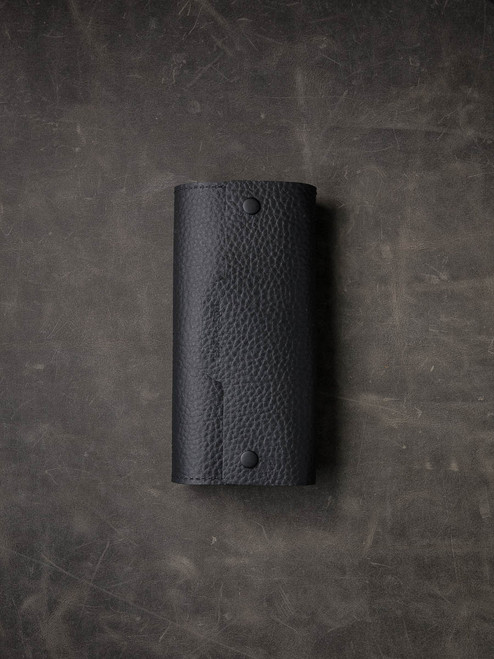 Black Pebbled Handcrafted Leather Watch Roll Black Pebbled Handcrafted Leather Watch Roll