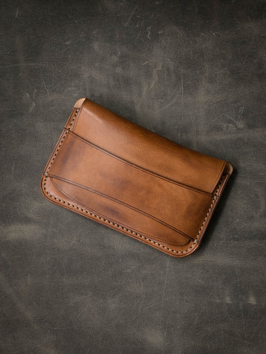 "Grant" Vintage Bourbon Leather Wallet
