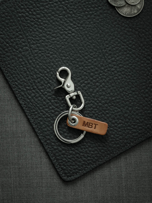 Bas and Lokes Vintage Natural Leather Key Fob