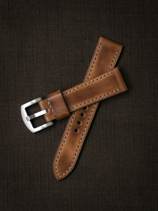 Bourbon Tan Leather Watch Strap - Bas and Lokes