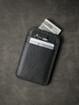Black Leather Slim Wallet - Bas and Lokes