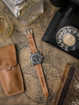 Handcrafted natural leather watch strap