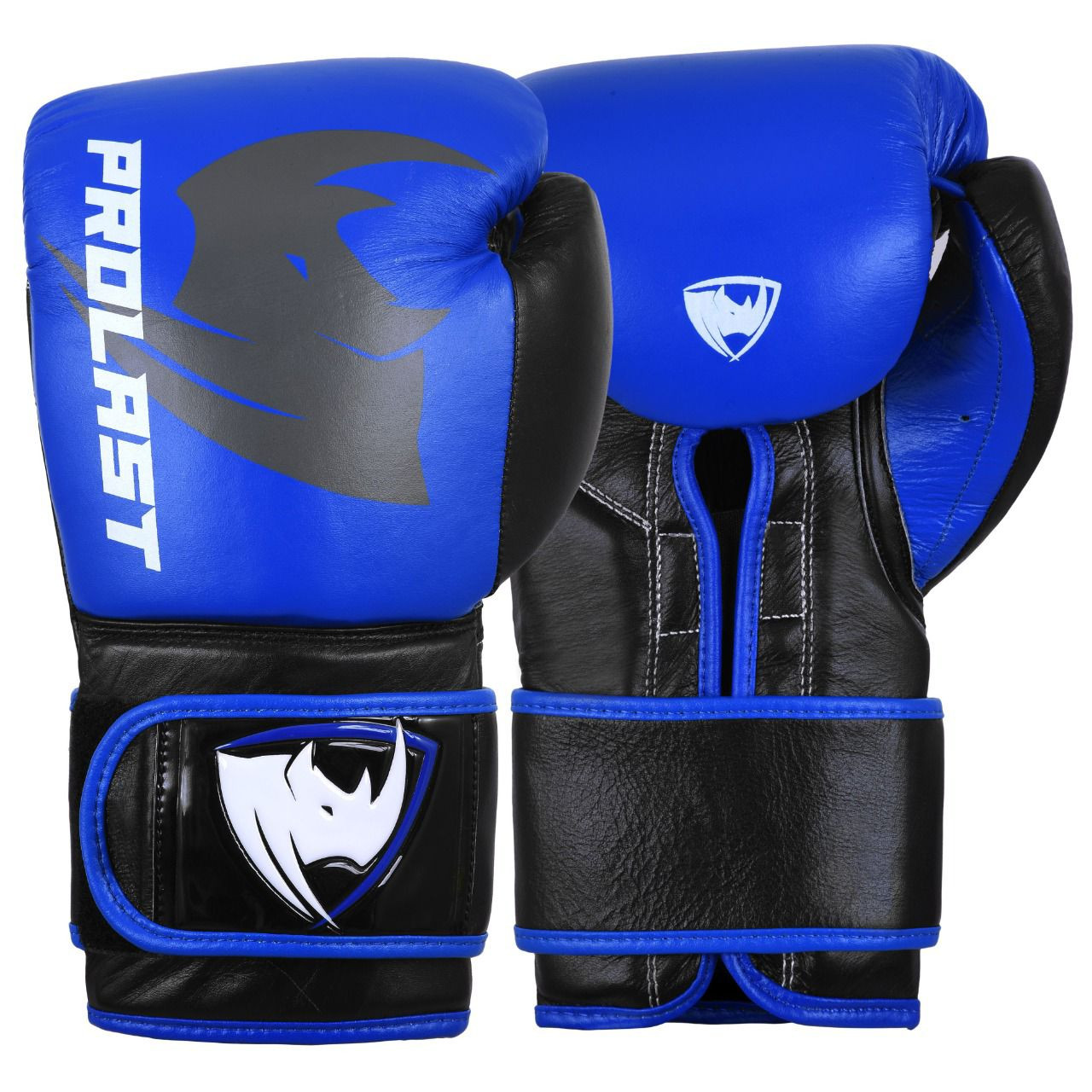 Deluxe Leather Boxing Gloves, Velcro Straps