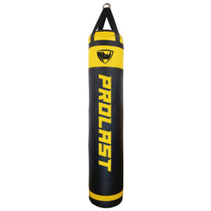 PROLAST 6ft 130LB Pro Muay Thai Heavy Bag Yellow/Black PROLAST 6ft 130LB Pro Muay Thai Heavy Bag Yellow/Black