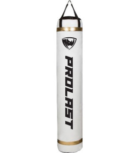 PROLAST 6ft 150lb Professional Muay Thai Boxing Heavy Punching Bag White/Gold PROLAST 6ft 150lb Professional Muay Thai Boxing Heavy Punching Bag White/Gold