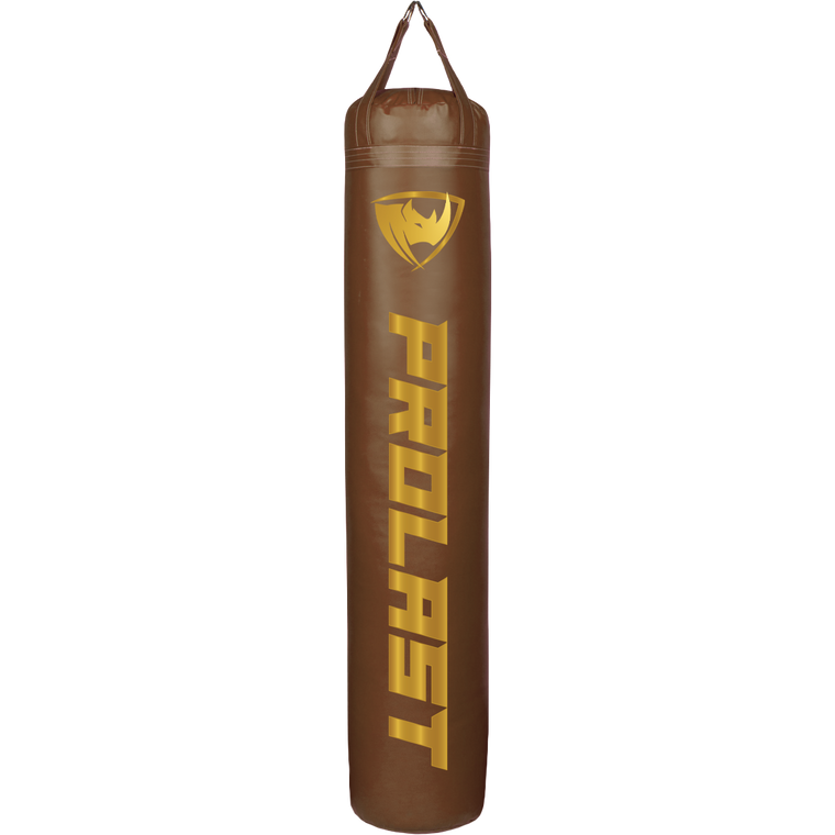 PROLAST 6FT 130LB Banana Punching Bag for Boxing MMA Kickboxing(BROWN GOLD)