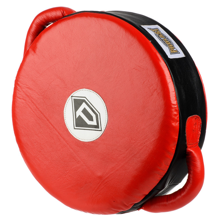 PROLAST ELITE Leather Professional Boxing Round POWER Punch Shield Red/Black
