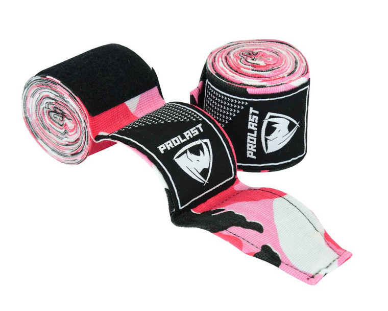 PROLAST Professional Boxing 180" CAMO PINK Hand Wraps