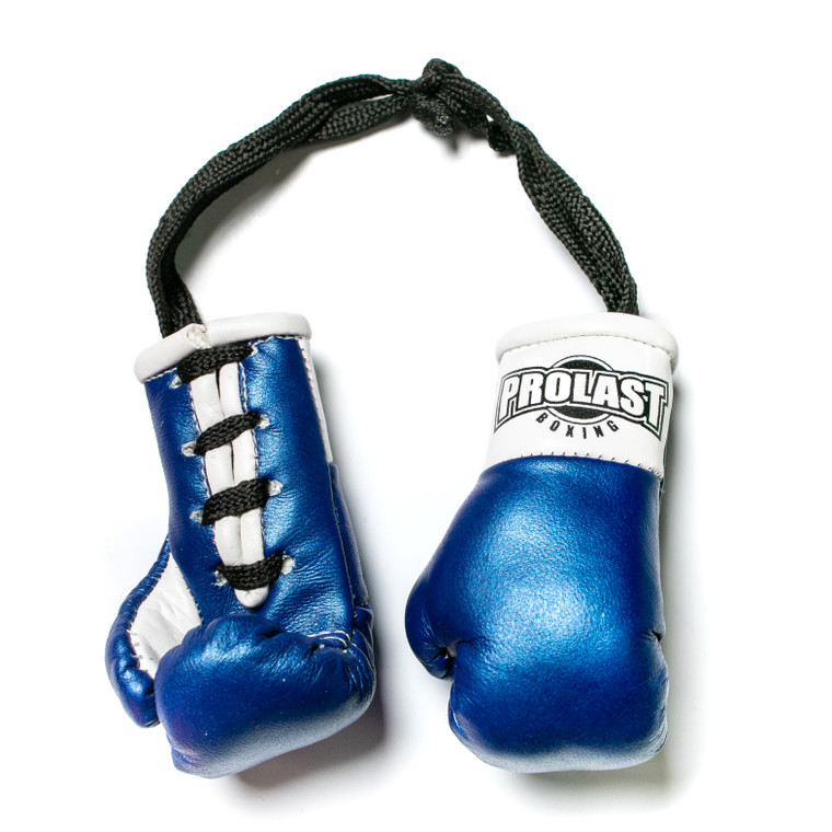 PROLAST Luxury Leather Blue Miniature Boxing Gloves