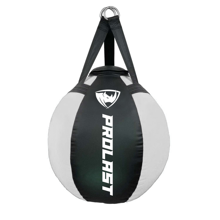 PROLAST Boxing MMA Muay Thai Wrecking Ball Heavy Punching Bag Black/White