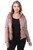 Quilted Faux Shearling Hooded Coat Blush