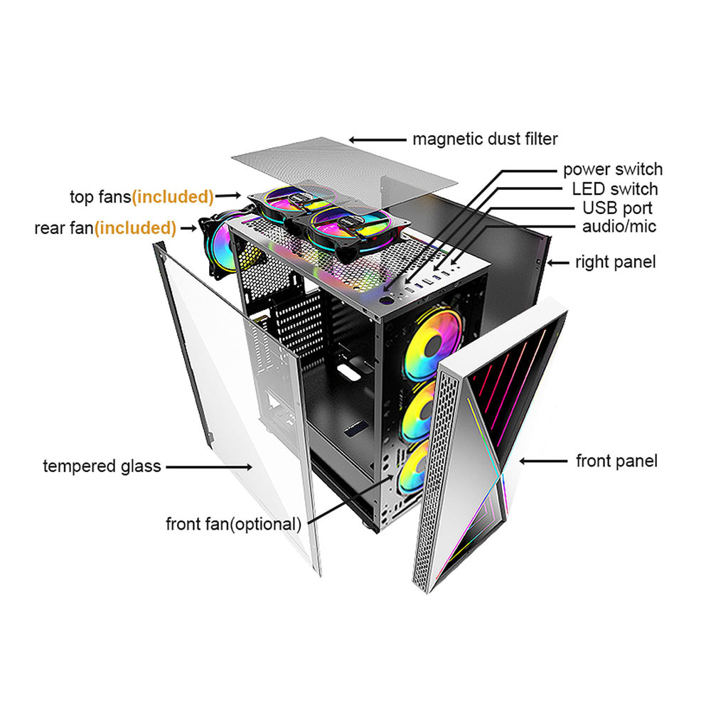 b-BlackWidow-RGB Black Exploded View
