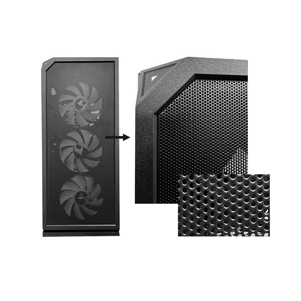 b-Knights-RGB Mesh Front Panel for Exceptional Airflow