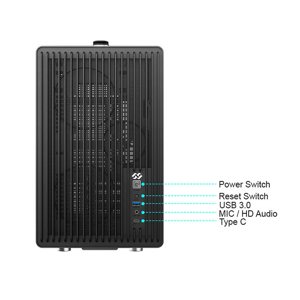 b-Pellucid Mini Front I/O Ports
