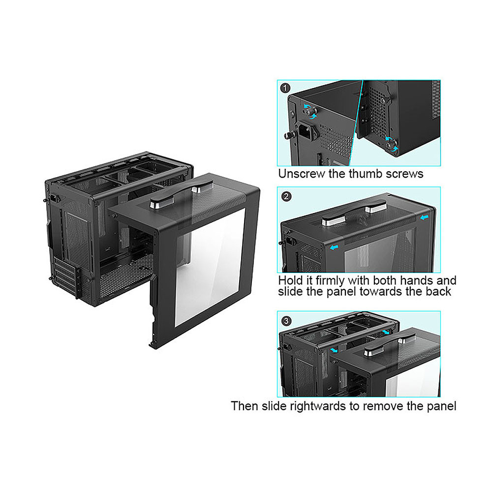 b-Pellucid Mini Remove the Top and Tempered Glass Panel