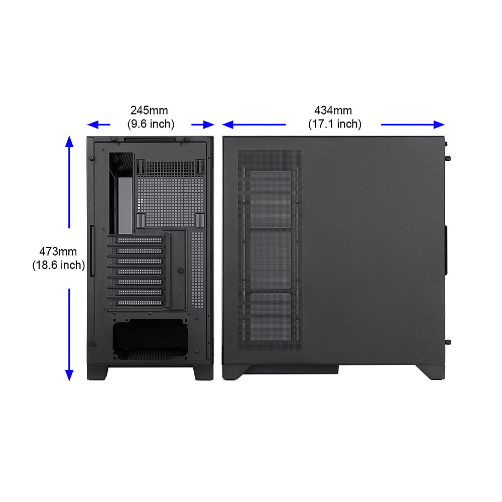 b-Pellucid ATX Rear‑View Dimensions