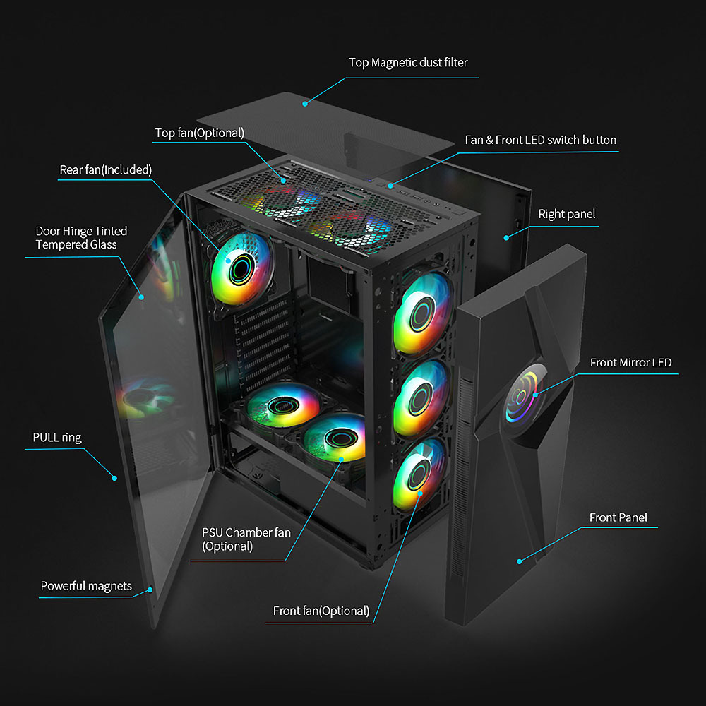 b-Vortex-RGB Exploded View